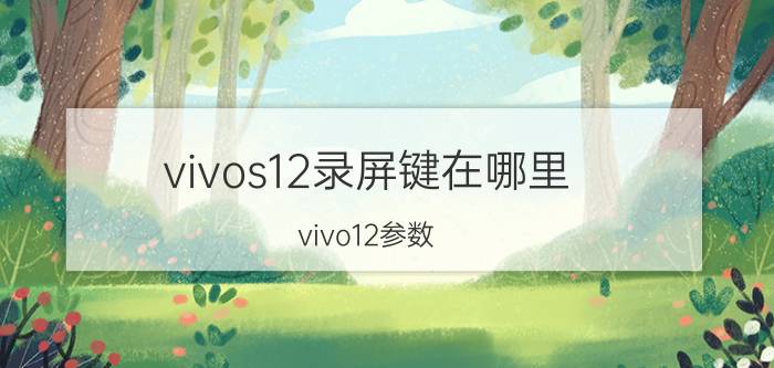 vivos12录屏键在哪里 vivo12参数？